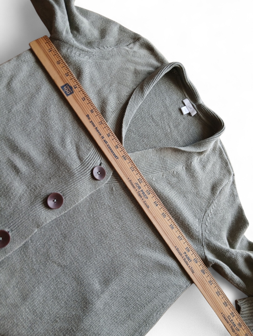 J. Jill Size Small Light Green Button-Front Women’s Cardigan Sweater - Picture 6 of 8